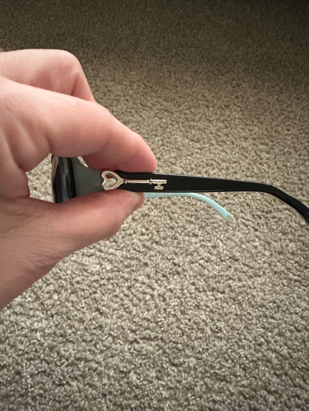 Tiffany & Co. Black Oversized Square Women's Sunglasses - Picture 3 of 5